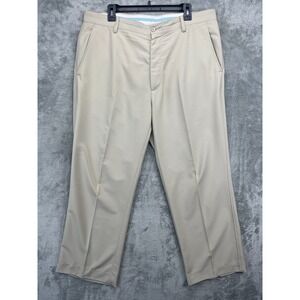 FJ FootJoy Men's Golf Pants 36x30 (Real 38x28) Beige‎ Chino Stretch Performance